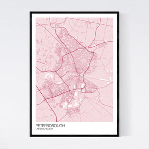 Peterborough City Map Print