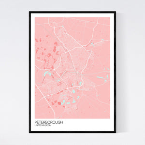 Peterborough City Map Print
