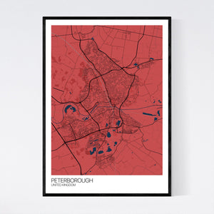 Peterborough City Map Print