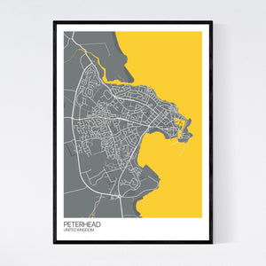 Peterhead City Map Print