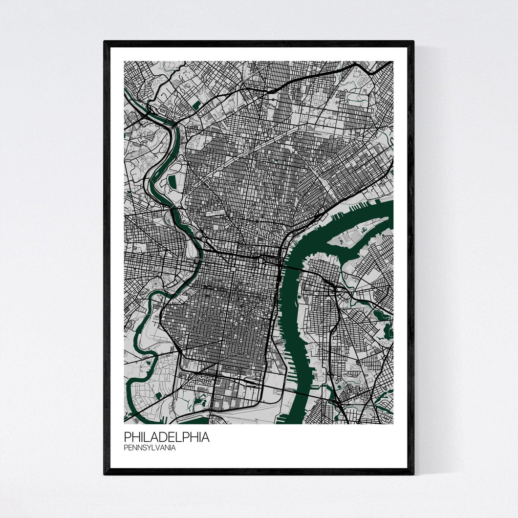 Philadelphia City Map Print