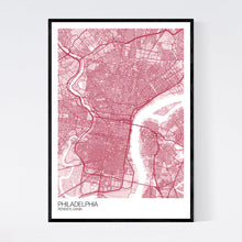 Load image into Gallery viewer, Philadelphia City Map Print