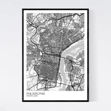 Load image into Gallery viewer, Philadelphia City Map Print