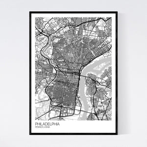 Philadelphia City Map Print
