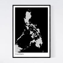 Load image into Gallery viewer, Philippines Country Map Print