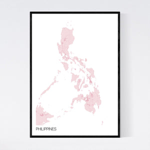 Philippines Country Map Print