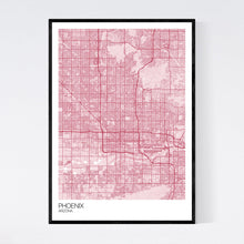 Load image into Gallery viewer, Phoenix City Map Print