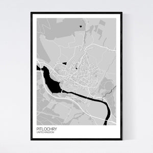 Pitlochry Town Map Print