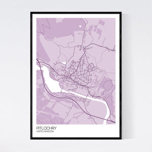 Pitlochry Town Map Print