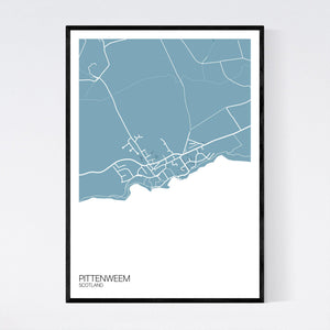 Pittenweem Town Map Print