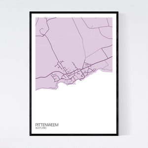 Pittenweem Town Map Print