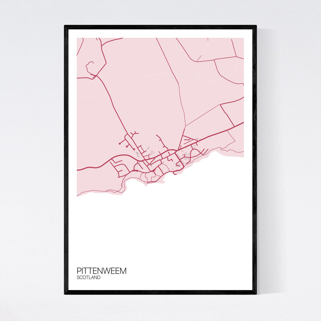 Pittenweem Town Map Print