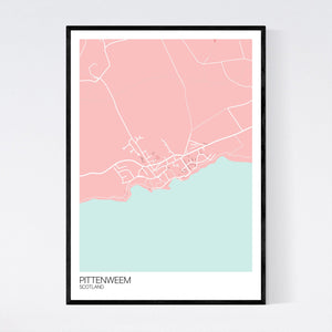 Map of Pittenweem, Scotland