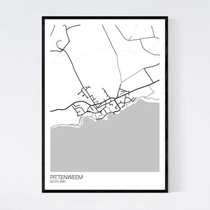 Pittenweem Town Map Print