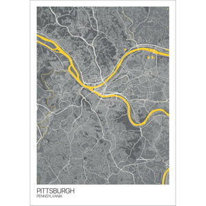Map of Pittsburgh, Pennsylvania