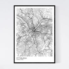 Load image into Gallery viewer, Pittsburgh City Map Print