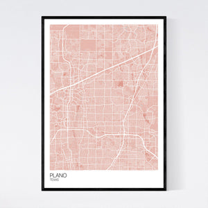 Plano City Map Print