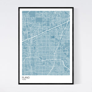 Plano City Map Print