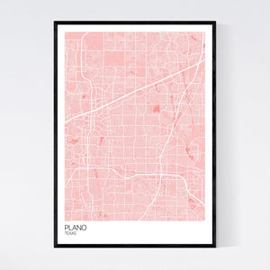 Plano City Map Print