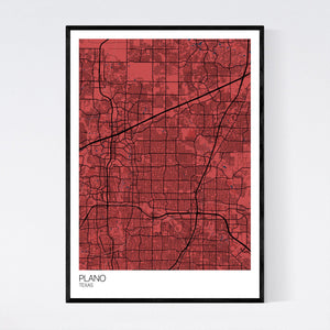 Plano City Map Print