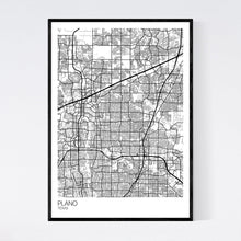 Load image into Gallery viewer, Plano City Map Print