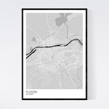 Load image into Gallery viewer, Plovdiv City Map Print