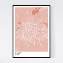 Load image into Gallery viewer, Plovdiv City Map Print