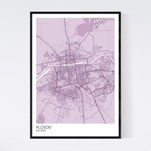 Map of Plovdiv, Bulgaria