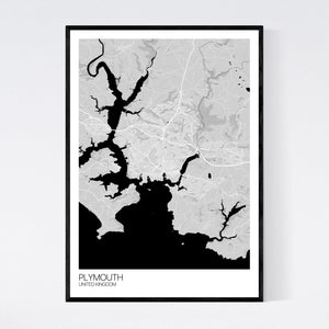 Plymouth City Map Print