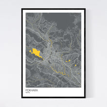 Load image into Gallery viewer, Pokhara City Map Print