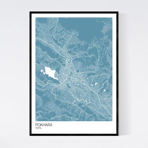 Pokhara City Map Print