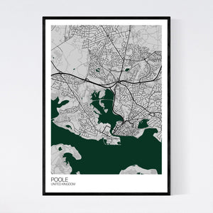 Poole City Map Print
