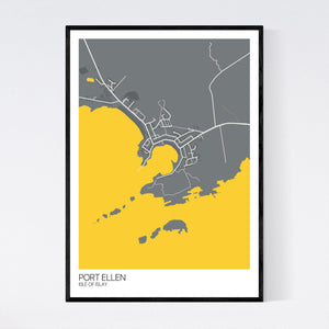 Port Ellen Town Map Print