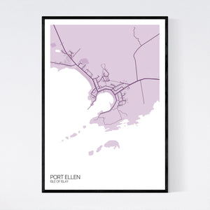 Port Ellen Town Map Print