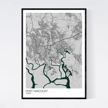 Load image into Gallery viewer, Port Harcourt City Map Print