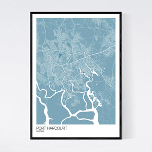 Port Harcourt City Map Print