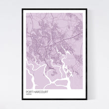 Load image into Gallery viewer, Port Harcourt City Map Print