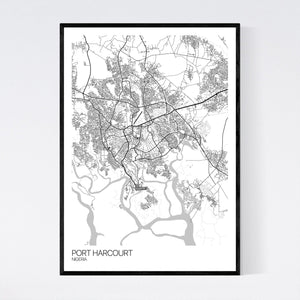 Port Harcourt City Map Print