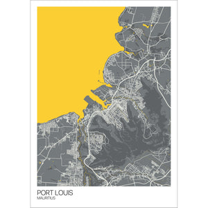 Map of Port Louis, Mauritius