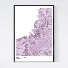 Load image into Gallery viewer, Port Louis City Map Print