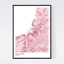 Load image into Gallery viewer, Port Louis City Map Print