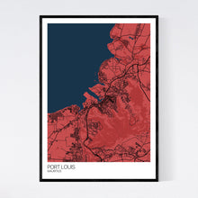 Load image into Gallery viewer, Port Louis City Map Print