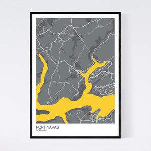 Port Navas Town Map Print
