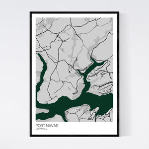 Map of Port Navas, Cornwall