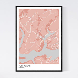 Port Navas Town Map Print