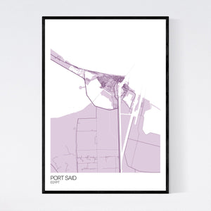 Port Said City Map Print