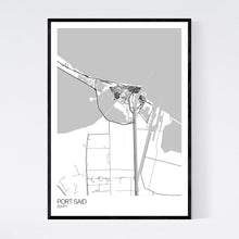 Load image into Gallery viewer, Port Said City Map Print