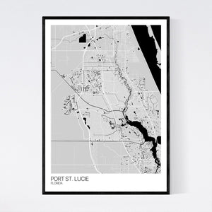 Port St. Lucie City Map Print