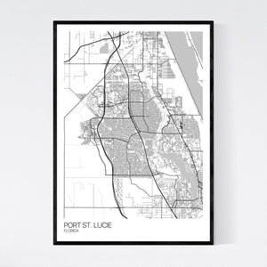 Port St. Lucie City Map Print