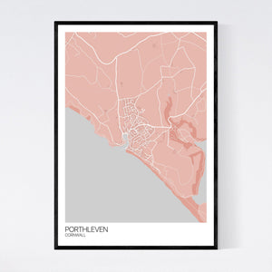 Map of Porthleven, Cornwall